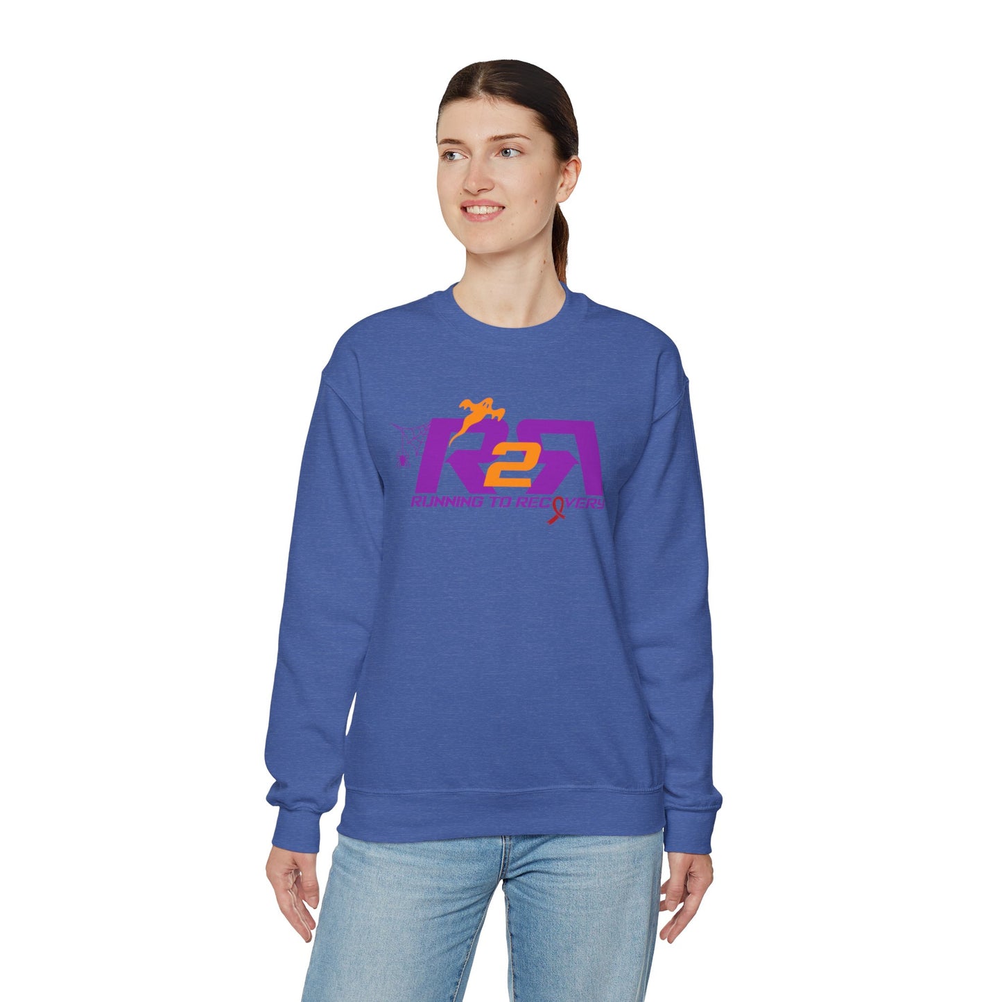 Unisex Heavy Blend™ Crewneck Sweatshirt Running 2 Recovery Halloween Edition