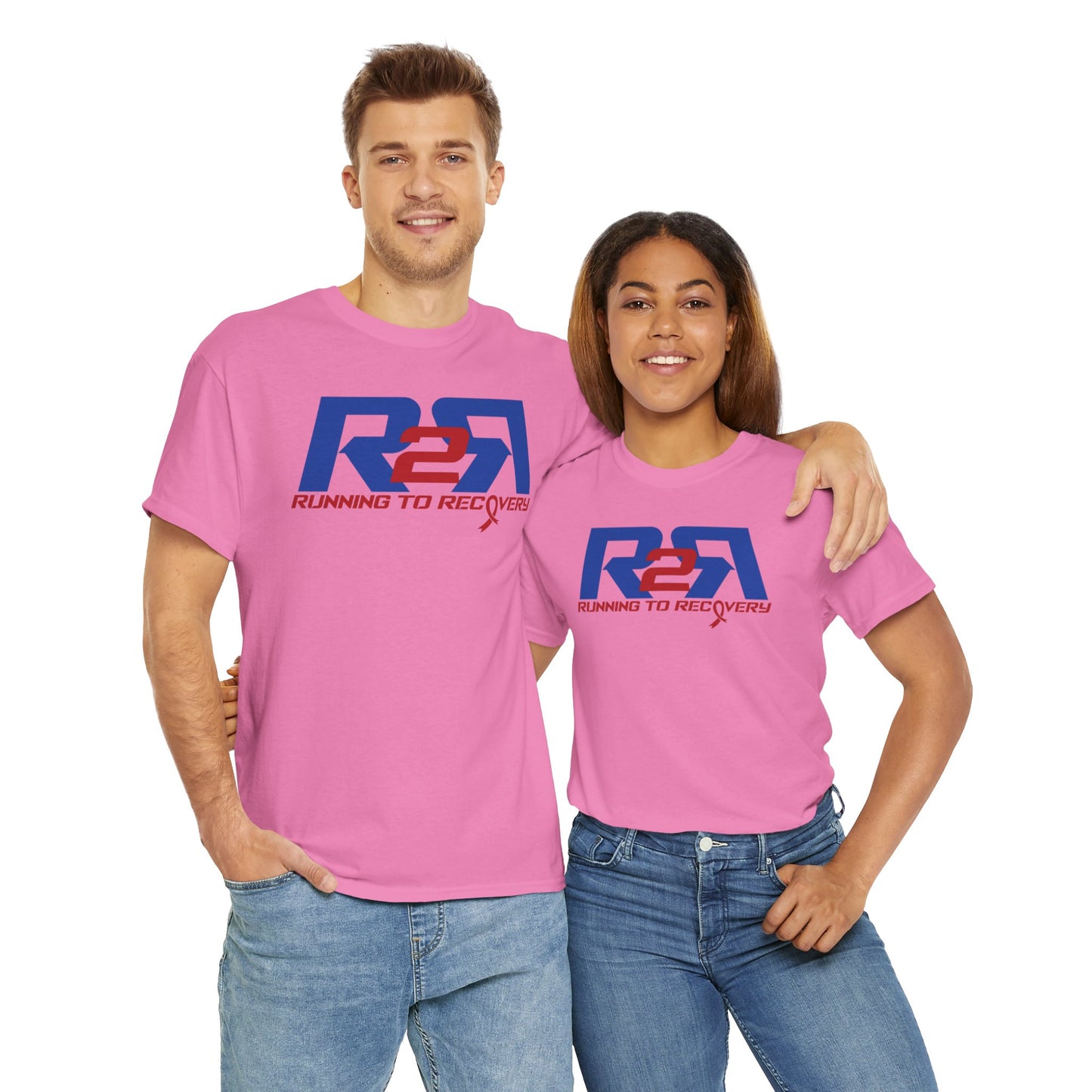 Unisex Heavy Cotton Tee Running 2 Recovery Red