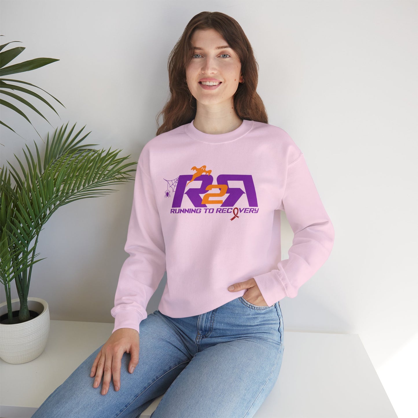 Unisex Heavy Blend™ Crewneck Sweatshirt Running 2 Recovery Halloween Edition