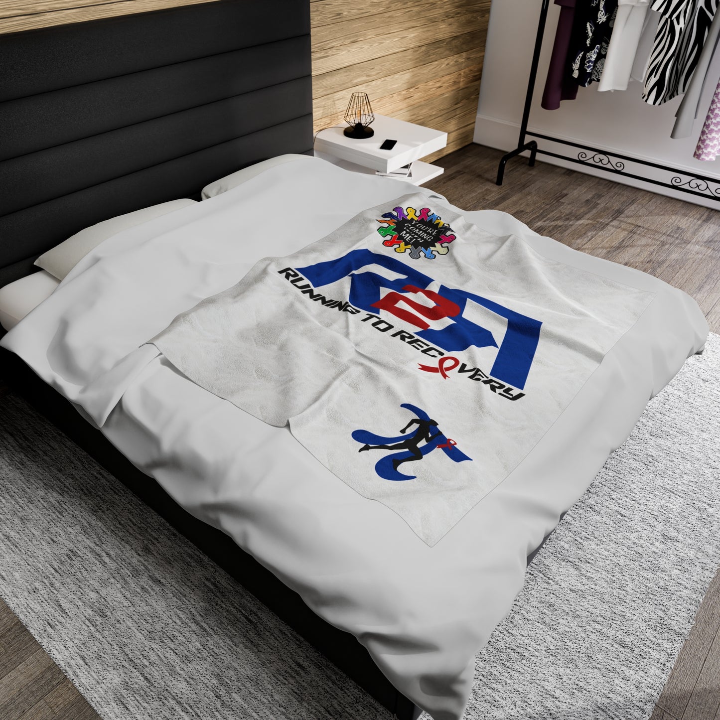Running 2 Recovery Velveteen Plush Blanket